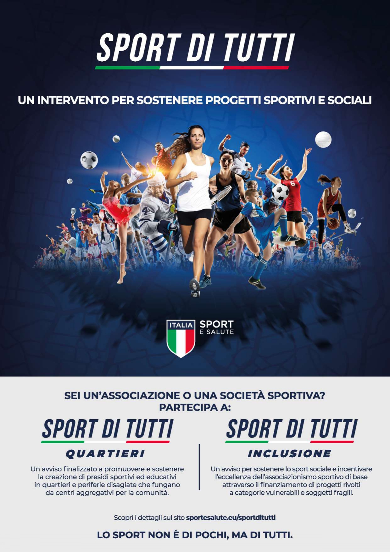 AVVISI “Sport di tutti – Quartieri” e “Sport di tutti – Inclusione”